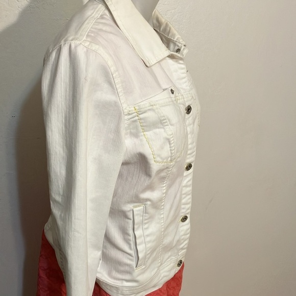 Kikit Jeans white denim jacket by Maurice Sassoon M - Picture 3 of 7
